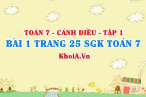 Bài 1 trang 25 SGK Toán 7 tập 1 Cánh Diều